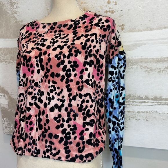 Central Park West Leopard Crewneck Sweater NWT - Picture 2 of 6